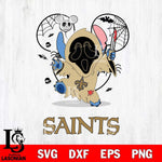 New Orleans Saints Stitch Ghost Face Halloween 2 Svg Eps Dxf Png File, Digital Download, Instant Download