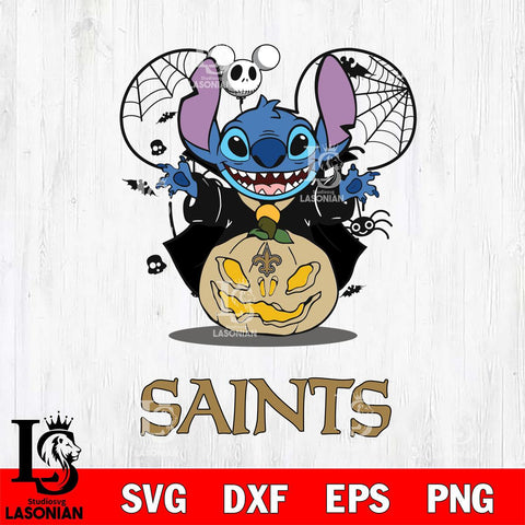 New Orleans Saints Stitch Horror Halloween Svg Eps Dxf Png File, Digital Download, Instant Download