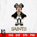 New Orleans Saints Style Minnie Disney Svg Eps Dxf Png File, Digital Download, Instant Download