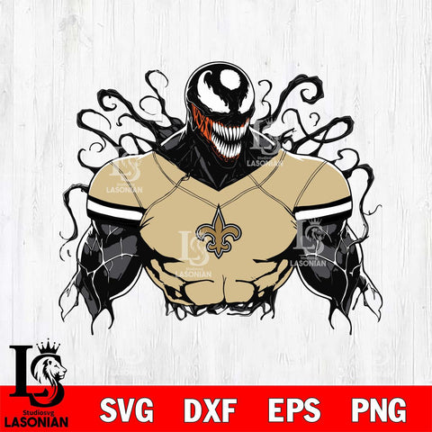 New Orleans Saints Venom Marvel Svg Eps Dxf Png File, Digital Download, Instant Download