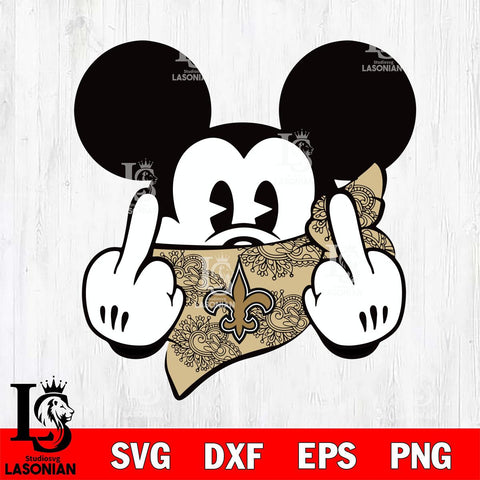 New Orleans Saints mickey christmas 4 Svg Eps Dxf Png File, Digital Download, Instant Download