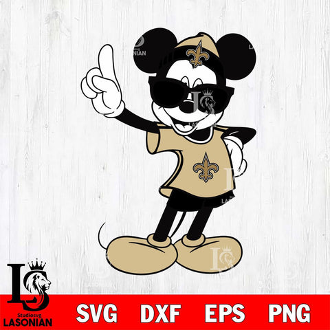 New Orleans Saints mickey christmas 5 Svg Eps Dxf Png File, Digital Download, Instant Download