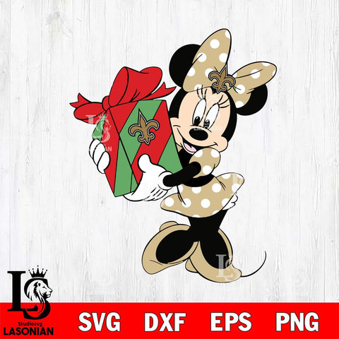 New Orleans Saints mickey christmas 8 Svg Eps Dxf Png File, Digital Download, Instant Download