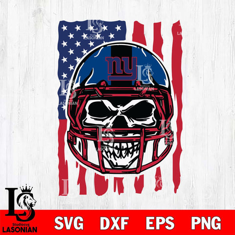 New York Giants American Skull Helmet Svg Eps Dxf Png File, Digital Download, Instant Download