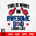 New York Giants Awesome Dad Looks like Svg Eps Dxf Png File, Digital Download, Instant Download