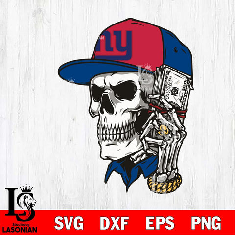 New York Giants Badass Man Skull SVG