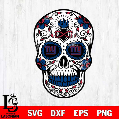 New York Giants Badass Mexico Skull SVG