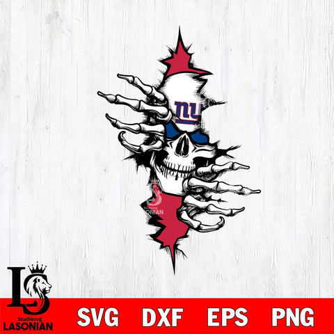 New York Giants Badass Skull SVG