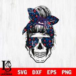 New York Giants Badass Women Skull SVG