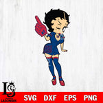 New York Giants Betty Boop Cheering Svg Eps Dxf Png File, Digital Download, Instant Download