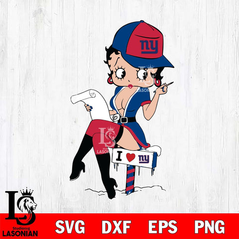 New York Giants Betty Boop Sexy Fan Svg Eps Dxf Png File, Digital Download, Instant Download