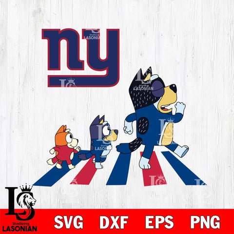 New York Giants Bluey 6 NFL Svg Eps Dxf Png File, Digital Download, Instant Download