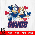 New York Giants Bluey & Bingo 10 Svg Eps Dxf Png File, NFL svg, Digital Download, Instant Download