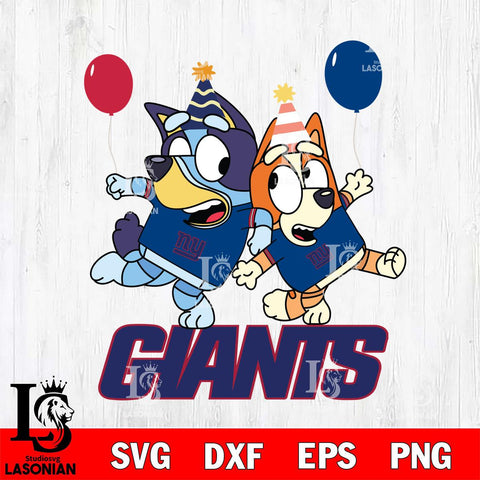 New York Giants Bluey & Bingo 2 Svg Eps Dxf Png File, NFL svg, Digital Download, Instant Download