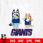 New York Giants Bluey & Bingo 4 Svg Eps Dxf Png File, NFL svg, Digital Download, Instant Download