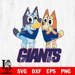 New York Giants Bluey & Bingo 5 Svg Eps Dxf Png File, NFL svg, Digital Download, Instant Download