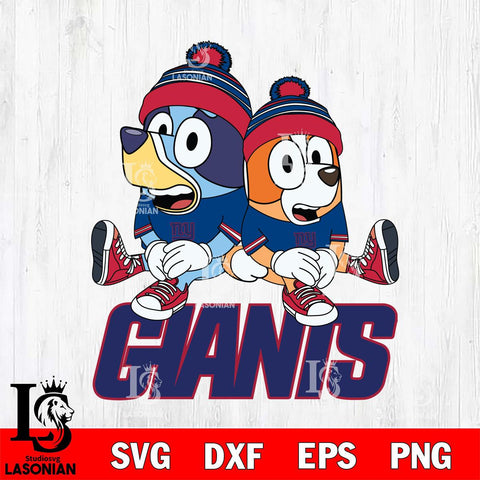 New York Giants Bluey & Bingo 8 Svg Eps Dxf Png File, NFL svg, Digital Download, Instant Download