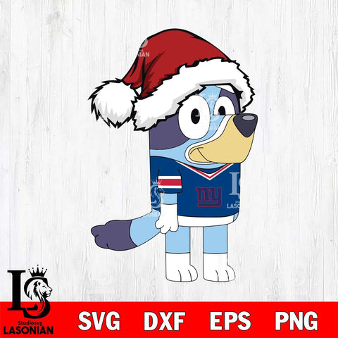 New York Giants Bluey Cartoon Christmas Svg Eps Dxf Png File, Digital Download, Instant Download