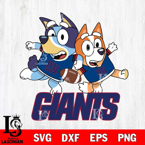 New York Giants Bluey Chilli NFL Svg Eps Dxf Png File, Digital Download, Instant Download