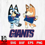 New York Giants Bluey Chilli Sport Svg Eps Dxf Png File, Digital Download, Instant Download