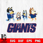 New York Giants Bluey Dance Mode Squats Svg Eps Dxf Png File, Digital Download, Instant Download