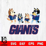 New York Giants Bluey Dance Squats Svg Eps Dxf Png File, Digital Download, Instant Download