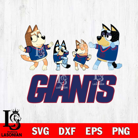 New York Giants Bluey Dance Squats Svg Eps Dxf Png File, Digital Download, Instant Download