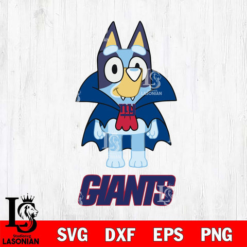 New York Giants Bluey Dracula Halloween Svg Eps Dxf Png File, Digital Download, Instant Download