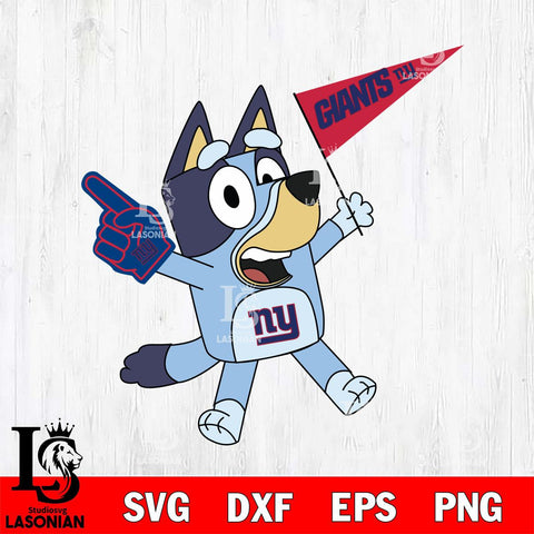 New York Giants Bluey Flag NFL Football Svg Eps Dxf Png File, Digital Download, Instant Download