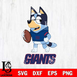 New York Giants Bluey Football Sport Svg Eps Dxf Png File, Digital Download ,Instant Download, Cricut File