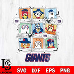 New York Giants Bluey Halloween Sport Svg Eps Dxf Png File, Digital Download, Instant Download