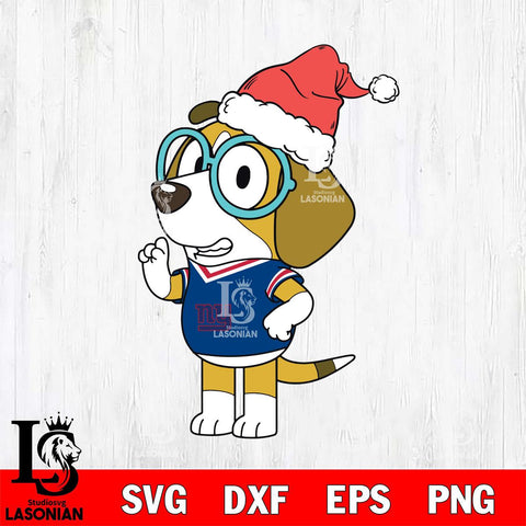 New York Giants Bluey Honey Christmas Svg Eps Dxf Png File, Digital Download, Instant Download