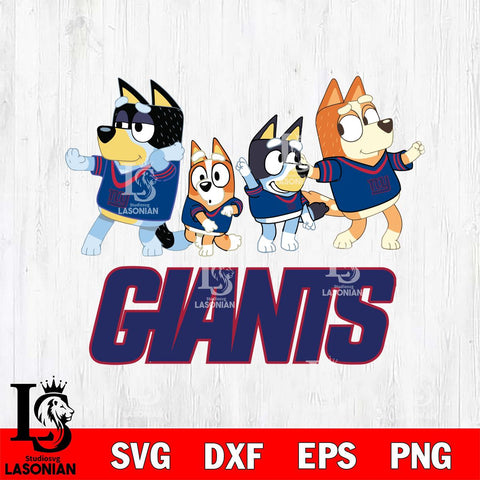 New York Giants Bluey Mode Dance Squats Svg Eps Dxf Png File, Digital Download, Instant Download