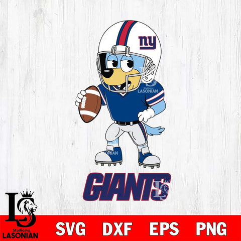 New York Giants Bluey rugby Svg Eps Dxf Png File, Digital Download ,Instant Download, Cricut File