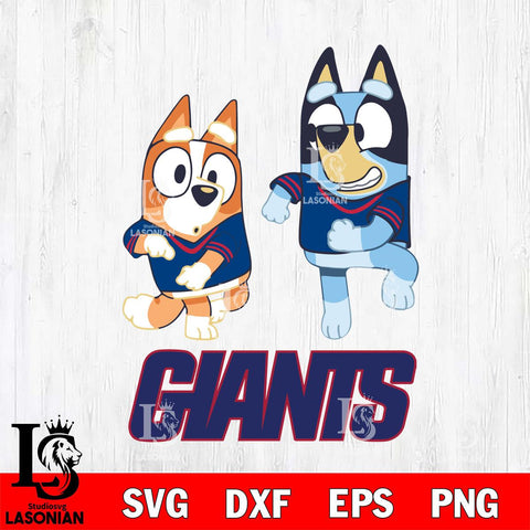 New York Giants Bluey with Chilli Dance Svg Eps Dxf Png File, Digital Download, Instant Download