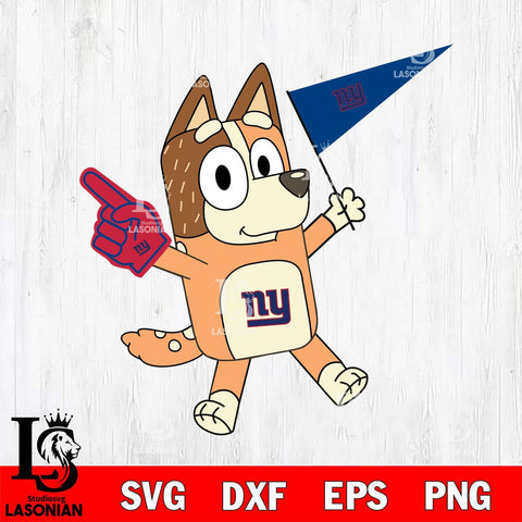 New York Giants Chilli Heeler Bluey Flag Svg Eps Dxf Png File,NFL Cut Svg Files,Digital File,Sublimation