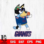 New York Giants Christmas Bluey Bandit Heeler Svg Eps Dxf Png File,Cut Svg Files, Digital File, Sublimation