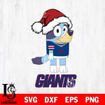 New York Giants Christmas Bluey Hat Svg Eps Dxf Png File,Cut Svg Files, Digital File, Sublimation