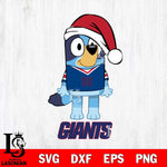 New York Giants Christmas Bluey Sport Svg Eps Dxf Png File,Cut Svg Files, Digital File, Sublimation