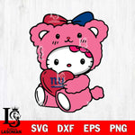 New York Giants Cute Hello Kitty 3 Svg Eps Dxf Png File, Digital Download, Instant Download