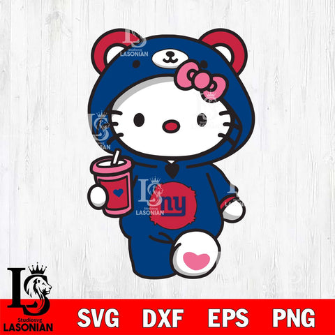 New York Giants Cute Hello Kitty Svg Eps Dxf Png File, Digital Download, Instant Download