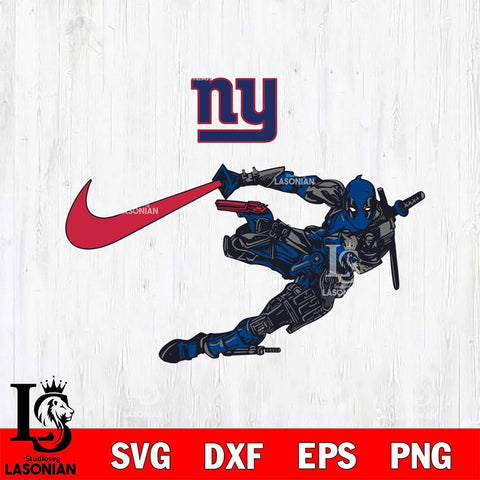 New York Giants Deadpool Nike Svg Eps Dxf Png File, Digital Download, Instant Download