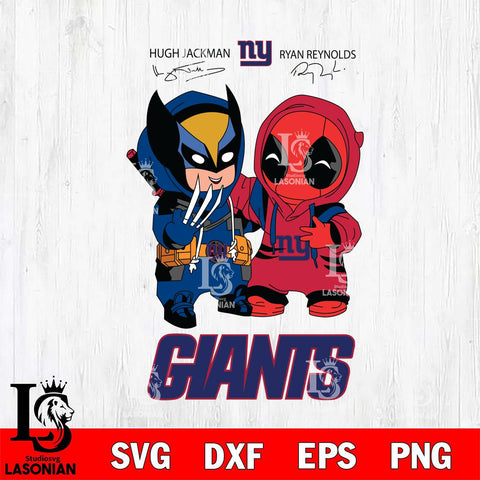 New York Giants Deadpool X Wolverine Funny Svg Eps Dxf Png File, Digital Download, Instant Download