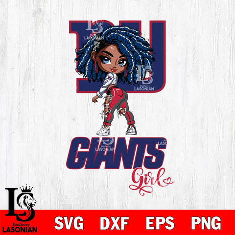 New York Giants Fan Girl Svg Eps Dxf Png File, Digital Download, Instant Download