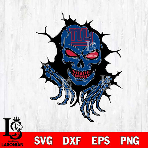 New York Giants Ferocious Skull SVG