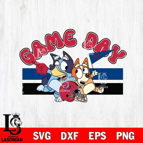 New York Giants Game Day Bluey NFL Svg Eps Dxf Png File, Digital Download, Instant Download