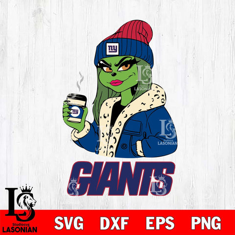 New York Giants Girls Grinch Bougie Svg Eps Dxf Png File, Digital Download, Instant Download