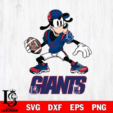 New York Giants Goofy Disney, Svg Eps Dxf Png File, Digital Download