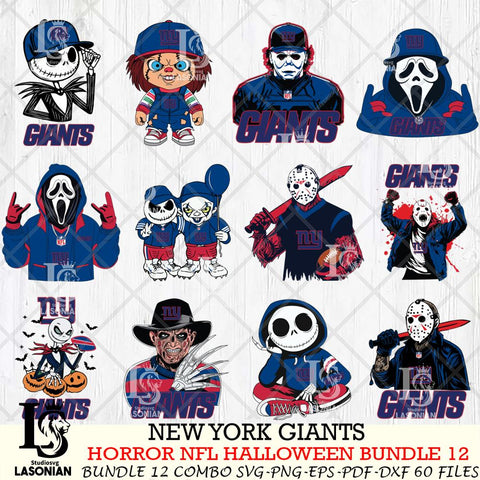 New York Giants Halloween Bundle 12 SVG Svg Eps Dxf Png File, Bundle NFL svg, Digital Download, Instant Download