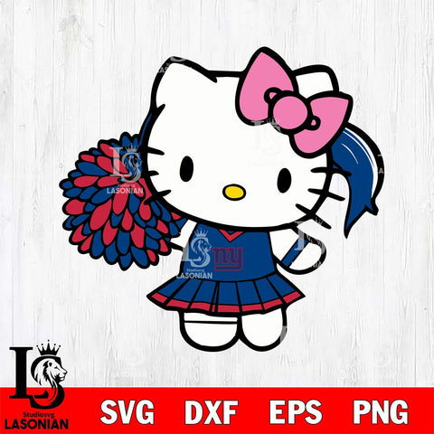 New York Giants Hello Kitty Cheerleader 12 Svg Eps Dxf Png File, Digital Download, Instant Download